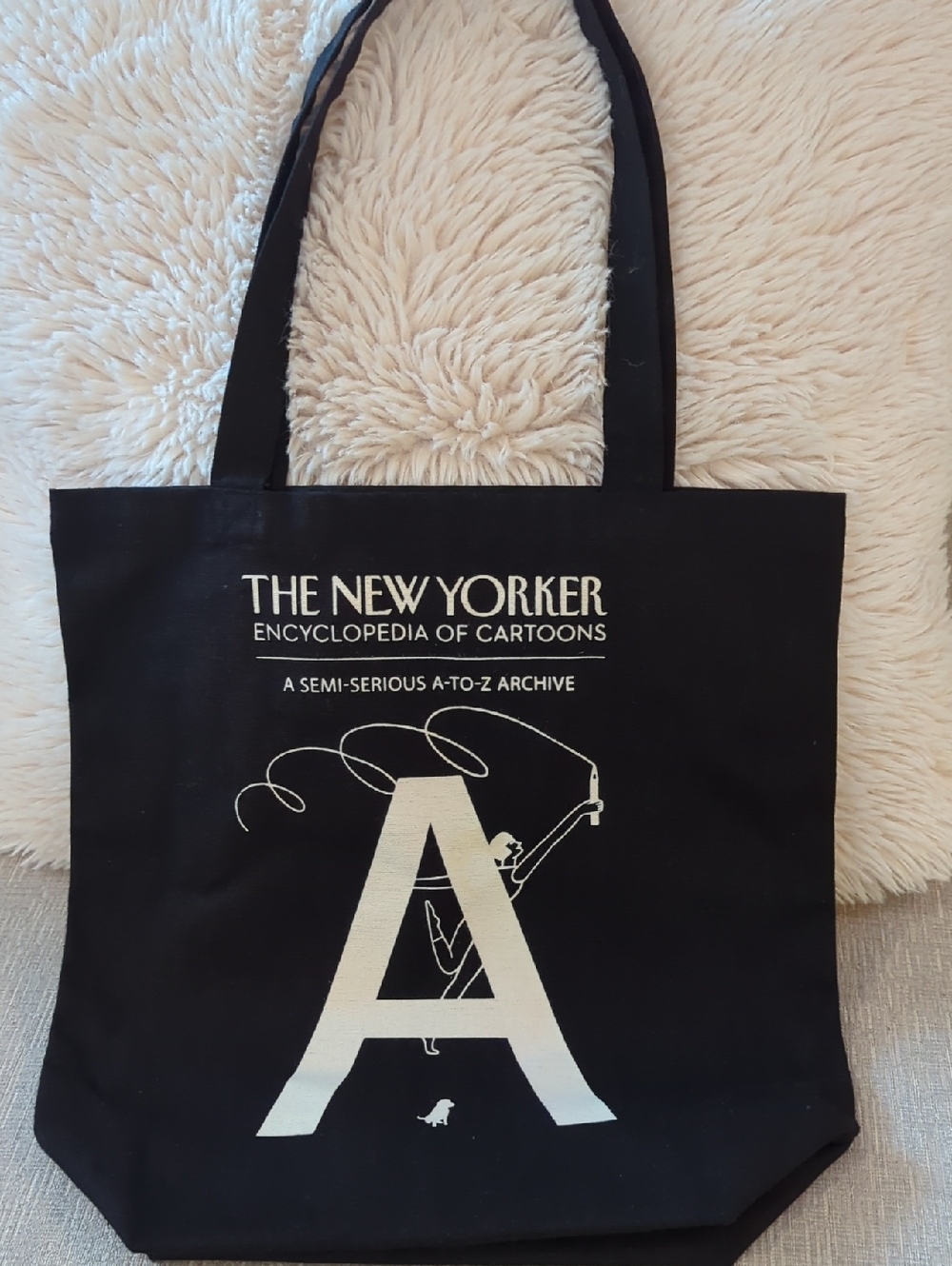 The New Yorker Magazine Black Canvas Tote Bag- New